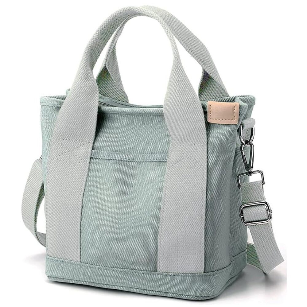 7146 Small Tote Bag with Zipper Tote Bag Canvas Crossbody Bag Shoulder Bag